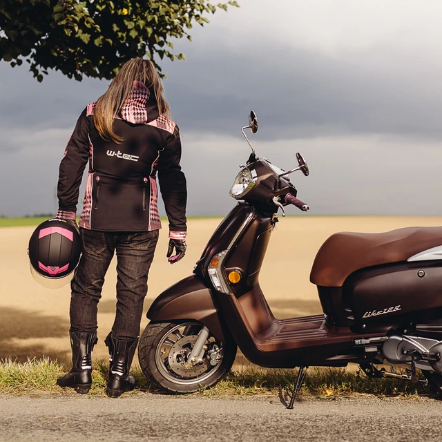 Damskie skórzane buty motocyklowe W-TEC Kurkisa - Czarny