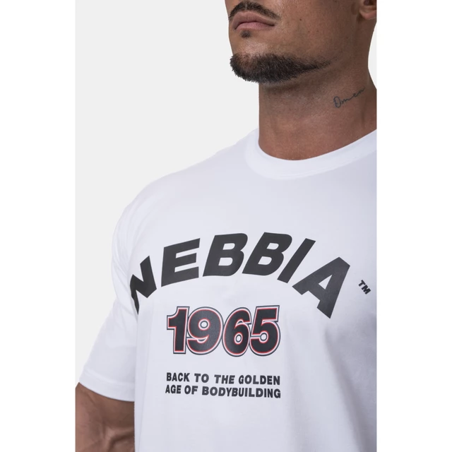 Koszulka męska T-shirt Nebbia Golden Era 192 - Czarny
