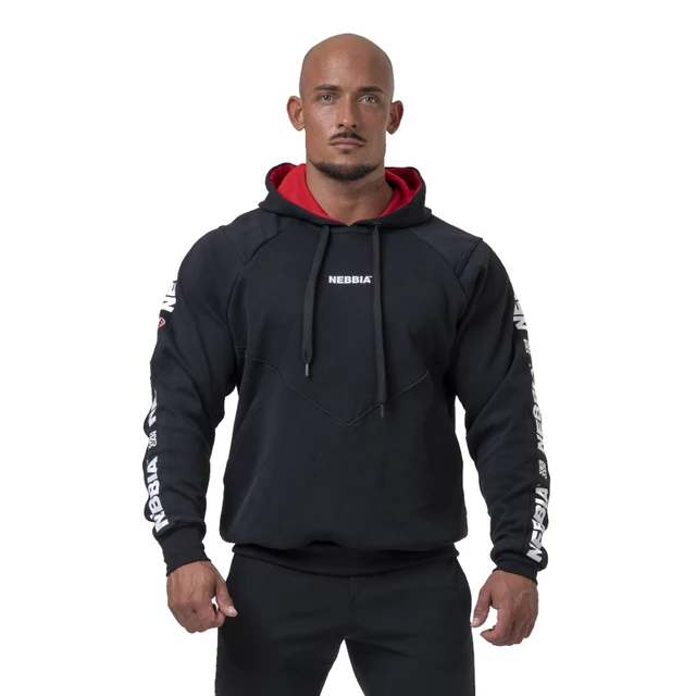 Bluza męska z kapturem Nebbia Unlock the Champion 194 - Czarny - Czarny