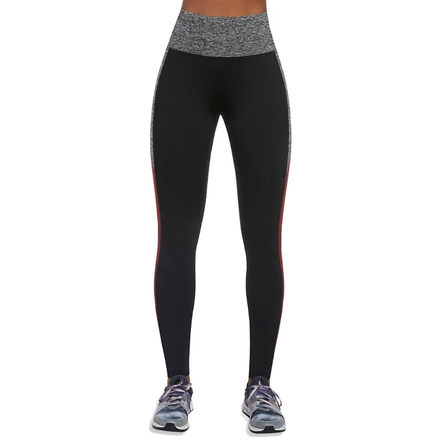 Damskie sportowe legginsy BAS BLACK Extreme - Czarno-szaro-czerwony
