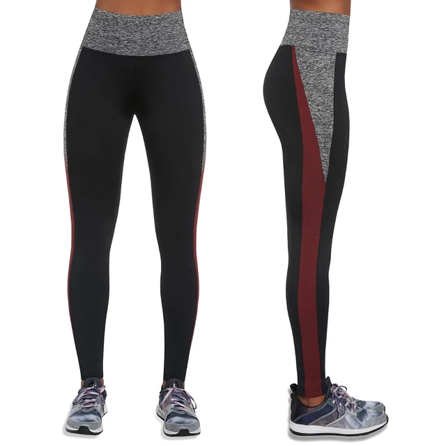Damskie sportowe legginsy BAS BLACK Extreme - Czarno-szaro-czerwony - Czarno-szaro-czerwony