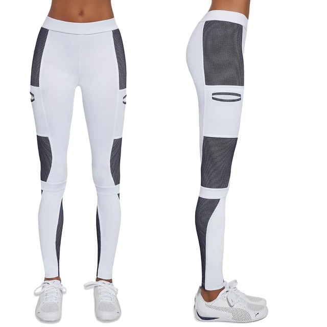 Damskie legginsy sportowe BAS BLACK Passion - Niebieski - Biało-niebieski