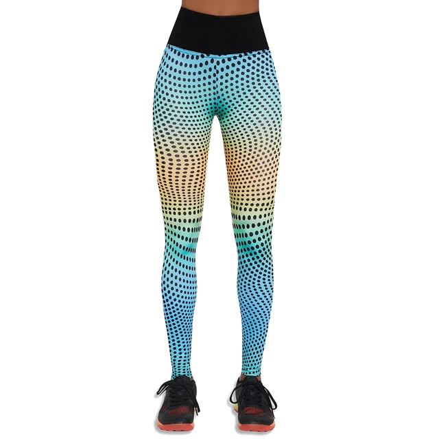 Damskie legginsy sportowe BAS BLACK Wave 90 - Kolorowy - Kolorowy