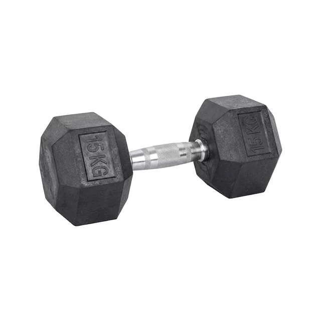 Hantle sześciokątne inSPORTline Hexsteel 2-40 kg ∙ antypoślizgowe uchwyty ∙ gumowana powłoka