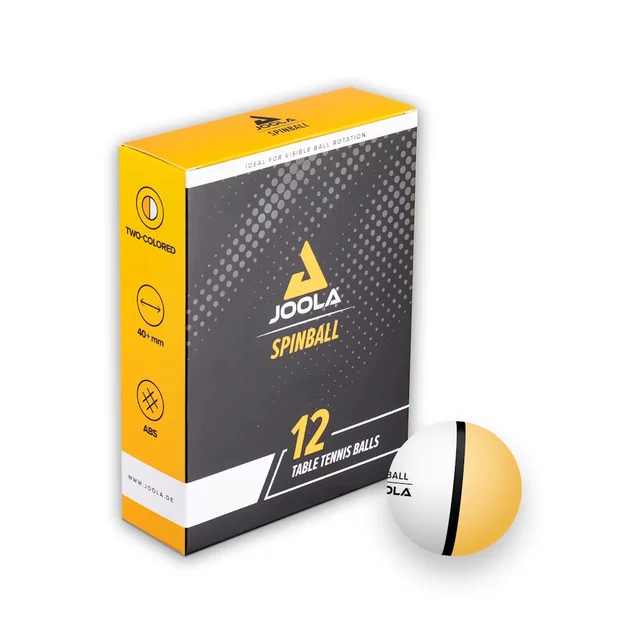 Piłeczki do tenisa stołowego Joola Spin Ball ∙ zestaw 12 szt ∙  40 mm ∙ dwukolorowe ∙ doskonałe odbicie ∙ do nauki spinu