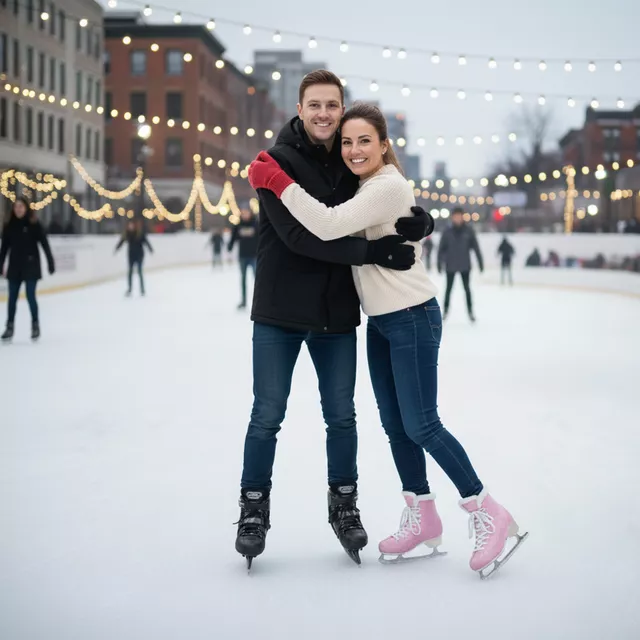 Damskie łyżwy figurowe z ocieplanym kożuszkiem inSPORTline Ireli ∙ Thermo Fit ∙ stal nierdzewna