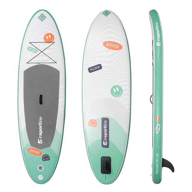 Paddleboard z akcesoriami deska SUP inSPORTline Wavelet 9'6" - Niebieski