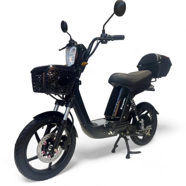 Skuter elektryczny z pedałami motorower inSPORTline E-Greta 12Ah - Niebieski - Czarny