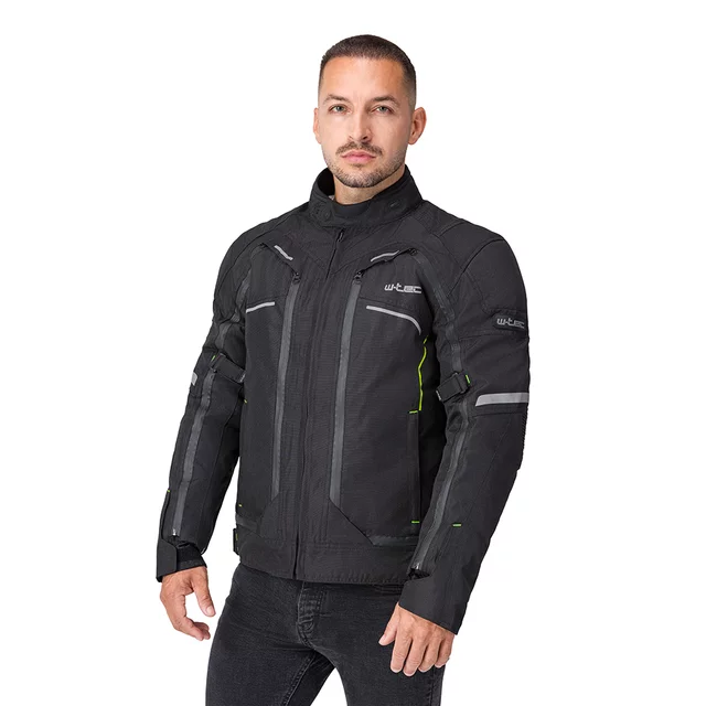 Kurtka motocyklowa W-TEC Progair - Czarny-fluo
