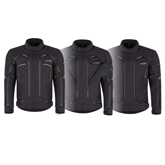Kurtka motocyklowa W-TEC Progair - Czarny-fluo