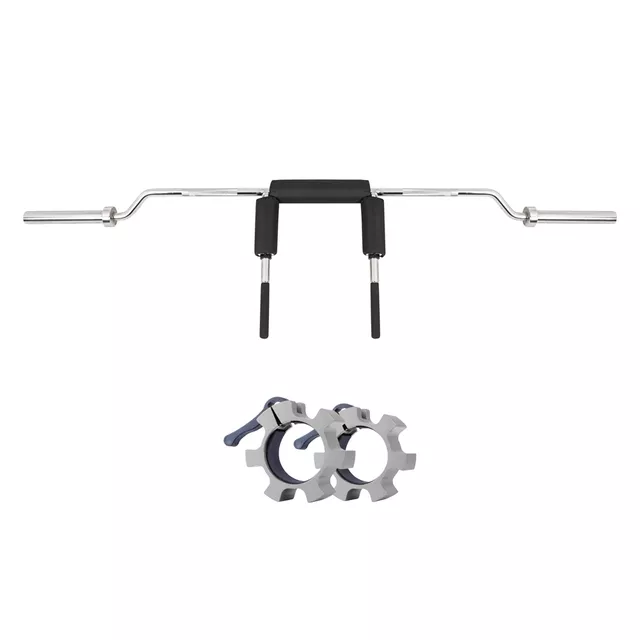 Gryf olimpijski do przysiadów inSPORTline Barsap 220 cm/50 mm z zaciskami aluminiowymi CL-21