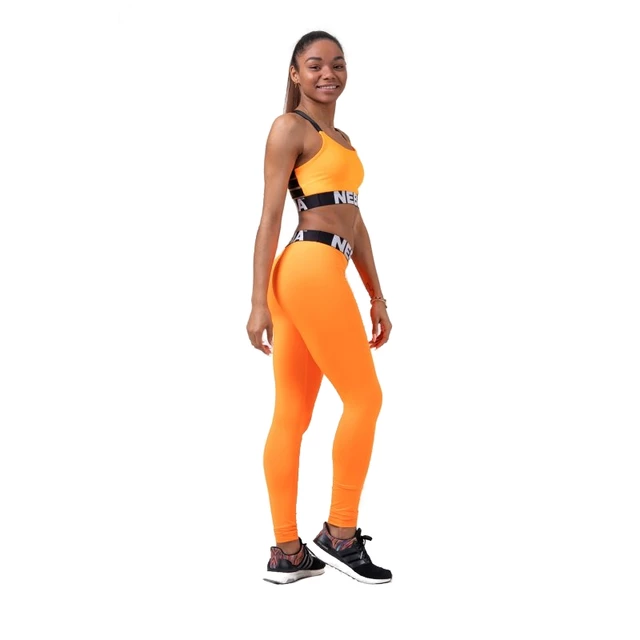 Legginsy damskie Nebbia Squad Hero Scrunch Butt 528 - Pomarańczowy