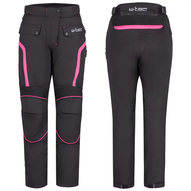 Damskie spodnie motocyklowe W-TEC Durmanes Lady - Czarno-różowy - Czarno-różowy