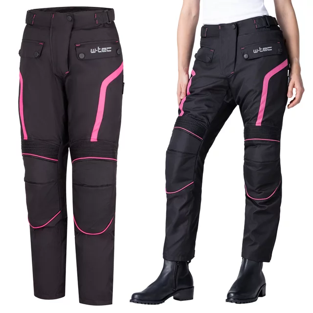 Damskie spodnie motocyklowe W-TEC Durmanes Lady - Czarno-różowy