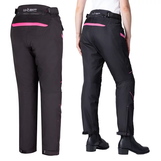 Damskie spodnie motocyklowe W-TEC Durmanes Lady - Czarno-różowy