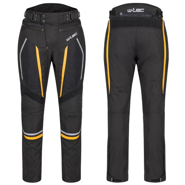 Męskie letnie spodnie motocyklowe W-TEC Toranio - Czarno-żółty - Czarno-żółty