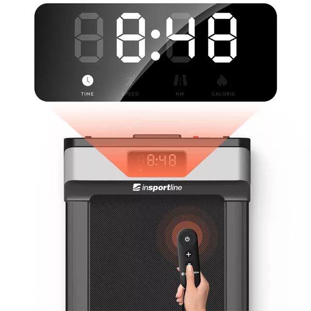 Składana bieżnia elektryczna domowa inSPORTline ZenRun Fold 10 ∙ 1-6 km/h ∙ 120 kg ∙ ultra kompaktowa
