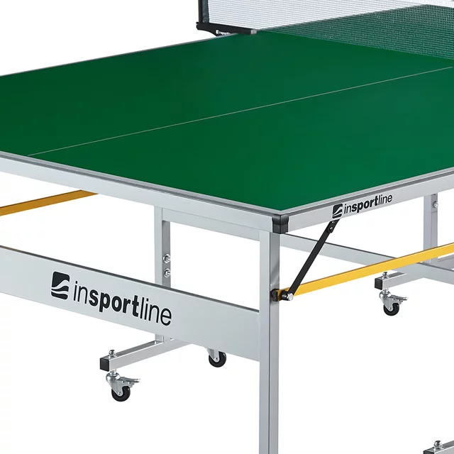Zewnętrzny stół do tenisa stołowego inSPORTline Outdoor 300 ∙ blat ACP UV ∙ rama stalowa 20x30 mm ∙ 8 kółek ∙ waga 62 kg ∙ z siatk - Niebieski
