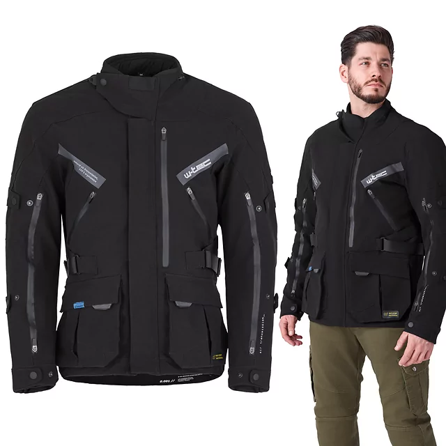 Męska kurtka motocyklowa W-TEC Nykolas ∙ 100% wodoodporna ∙ wyjmowana podpinka termiczna