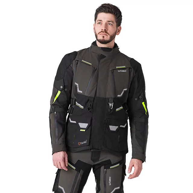 Męska kurtka motocyklowa W-TEC Daimick - Czarno-szary