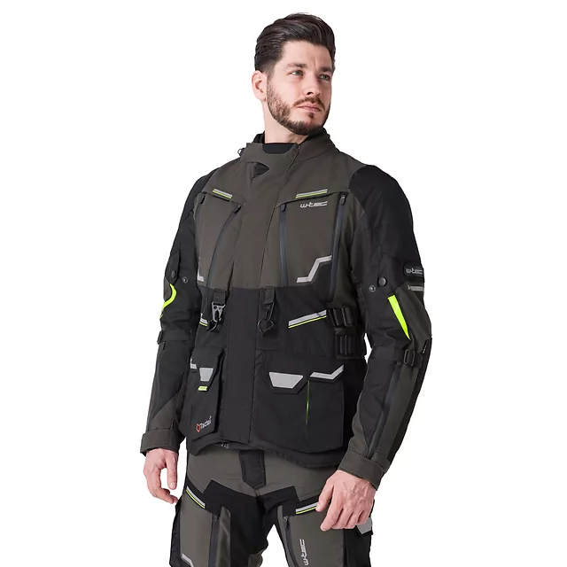 Męska kurtka motocyklowa W-TEC Daimick - Czarno-szary