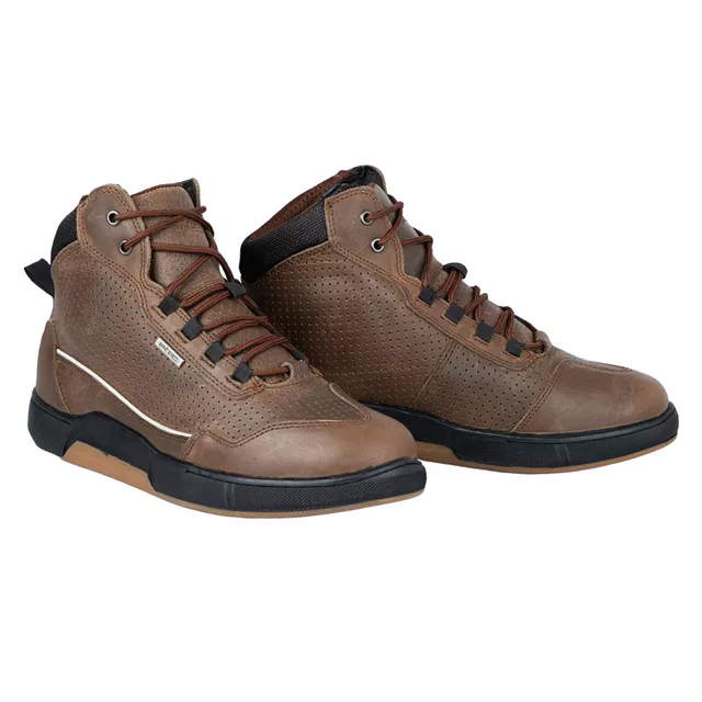 Męskie skórzane buty motocyklowe W-TEC Colton - Brązowy - Brązowy