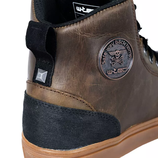Męskie skórzane buty motocyklowe W-TEC Fred - Brąz śródziemnomorski