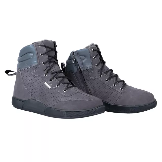Męskie niskie buty motocyklowe W-TEC Elton - czarno-ciemnoszary - czarno-ciemnoszary