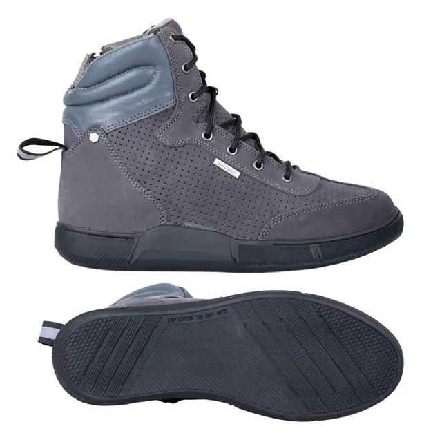 Męskie niskie buty motocyklowe W-TEC Elton - czarno-ciemnoszary