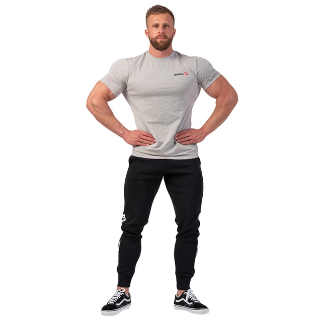Męska koszulka T-shirt Nebbia Minimalist Logo 291 - Biały