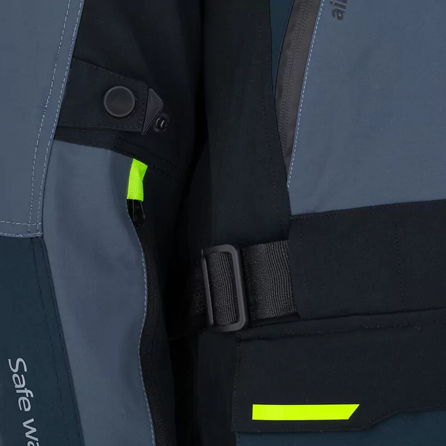 Kurtka motocyklowa W-TEC Modock ∙ trójwarstwowa ∙ wypinana podpinka ∙ membrana wodoodporna ∙ ochraniacze CE ∙ wentylacja AirVent - czarno-niebiesko-fluo-żółty