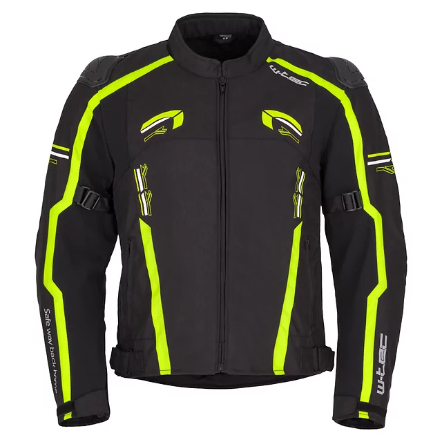 Męska kurtka motocyklowa W-TEC Tonkawo ∙ wypinana podpinka ∙ ochraniacze CE ∙ slidery karbonowe ∙ garb aerodynamiczny ∙ wodoodporna