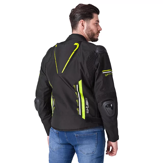 Męska kurtka motocyklowa W-TEC Tonkawo ∙ wypinana podpinka ∙ ochraniacze CE ∙ slidery karbonowe ∙ garb aerodynamiczny ∙ wodoodporna