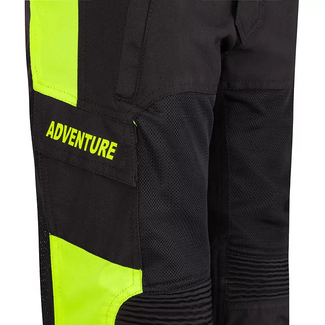 Regulowane dziecięce spodnie motocyklowe W-TEC Pinapoco ∙ ochraniacze kolan EN 1621-1 ∙ wentylacja mesh∙ odblaski ∙ zamek do kurtki