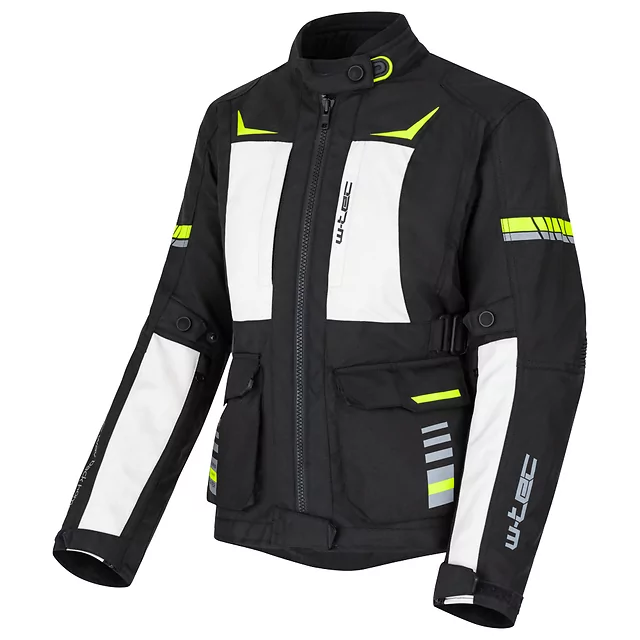 Damska kurtka motocyklowa W-TEC Warao Lady ∙ ochraniacze ce ∙ wentylacja airvent ∙ wypinana podpinka ∙ elementy odblaskowe - Czarny-fluo