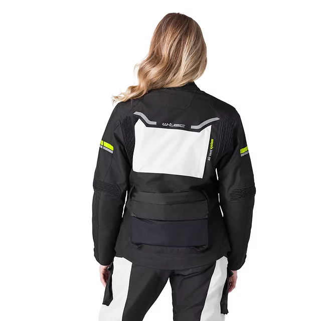 Damska kurtka motocyklowa W-TEC Warao Lady ∙ ochraniacze ce ∙ wentylacja airvent ∙ wypinana podpinka ∙ elementy odblaskowe - Czarny-fluo