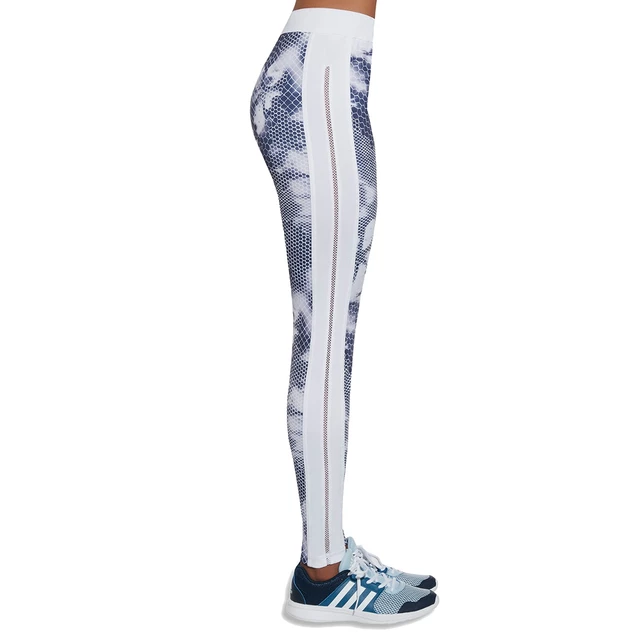 Damskie sportowe legginsy BAS BLACK Code - Biało-niebieski