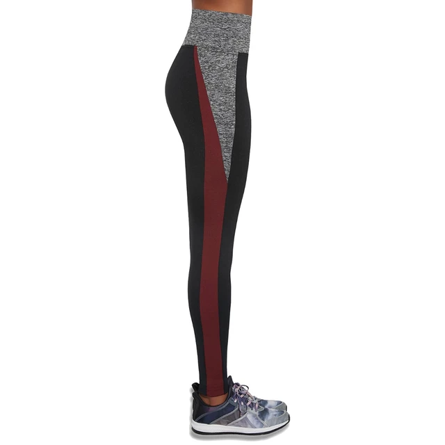 Damskie sportowe legginsy BAS BLACK Extreme - Czarno-szaro-czerwony