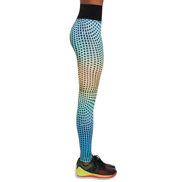 Damskie legginsy sportowe BAS BLACK Wave 90 - Kolorowy