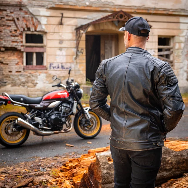 Skórzana kurtka motocyklowa W-TEC Mungelli EVO ∙ wyjmowane ochraniacze CE poziomu 2 ∙ odpinana ocieplana wkładka ∙ styl vintage