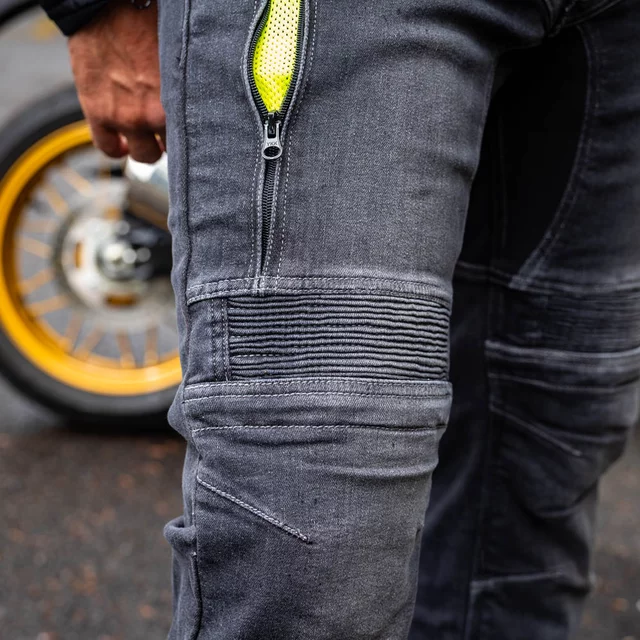 Męskie jeansy motocyklowe W-TEC Biterillo Evo ∙ ochraniacze ∙ wzmocnienia aramidowe ∙ wentylacja na udach ∙ elastyczny denim