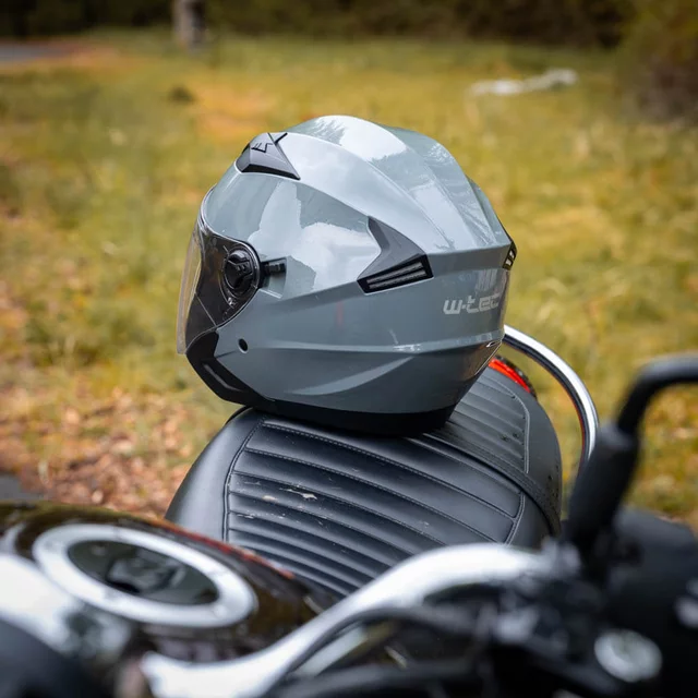 Kask motocyklowy otwarty W-TEC Barcela Nardo ∙ homologacja ∙ wizjer anti-scratch ∙ blenda przeciwsłoneczna ∙ wyjmowana wyściółka