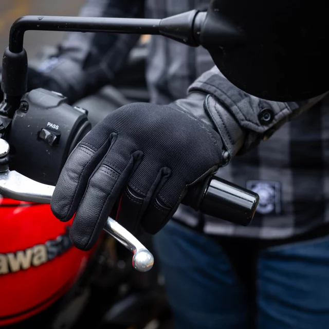 Rękawice motocyklowe W-TEC Struge ∙ lekkie skórzane ∙ ochrona kostek i dłoni ∙ podwójna skóra wewnętrzna ∙ mankiet rzepowy