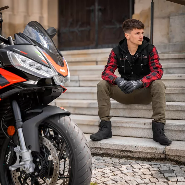 Spodnie motocyklowe męskie jeansy W-TEC Wallbridge Olive - Oliwkowa zieleń