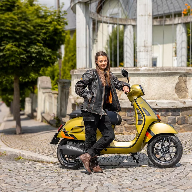 Damskie spodnie jeansy motocyklowe W-TEC Komehana - Czarny