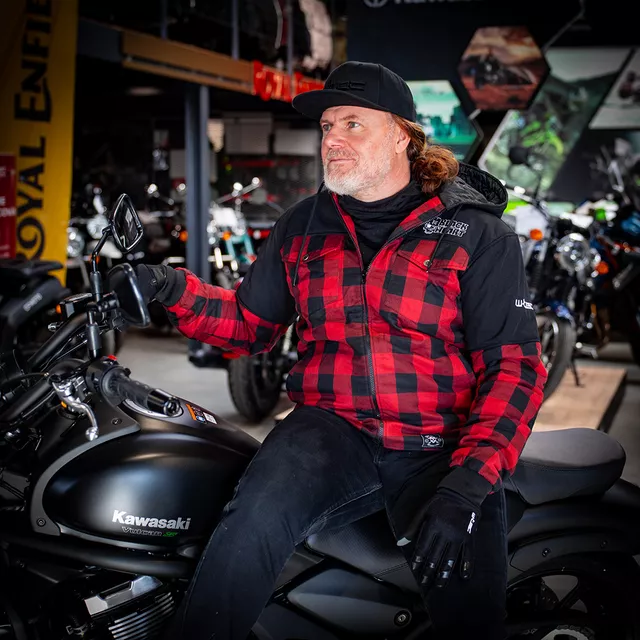 Kurtka softshellowa W-TEC Black Heart Rozzer - Czerwono-czarny