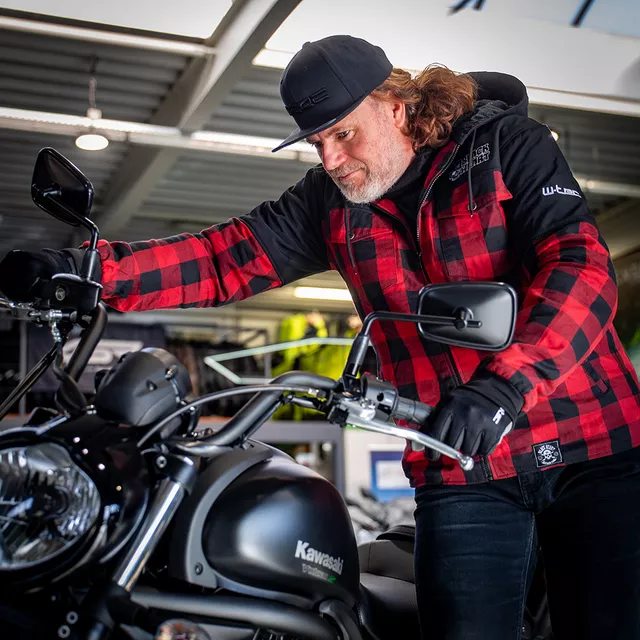 Kurtka softshellowa W-TEC Black Heart Rozzer - Czerwono-czarny