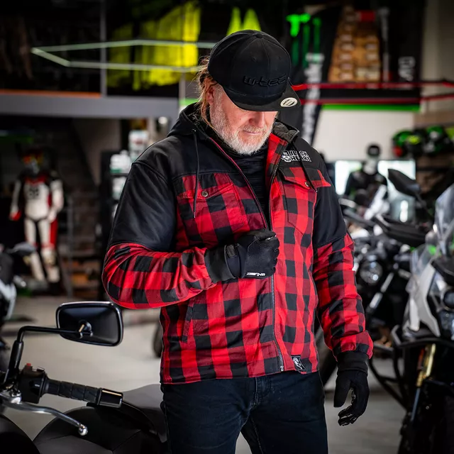 Kurtka softshellowa W-TEC Black Heart Rozzer - Czerwono-czarny