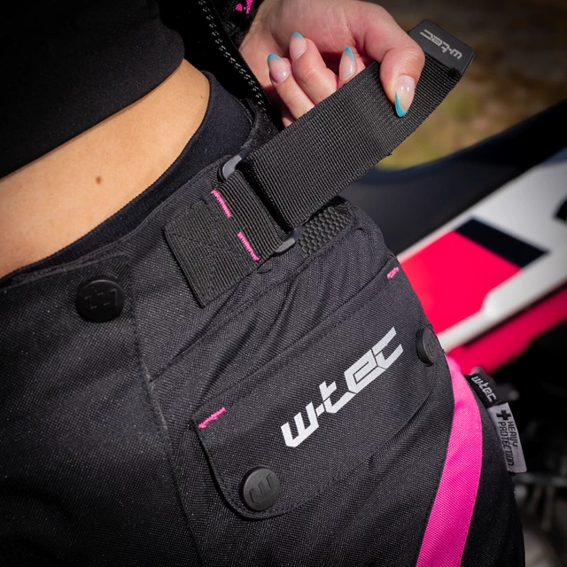 Damskie spodnie motocyklowe W-TEC Durmanes Lady - Czarno-różowy