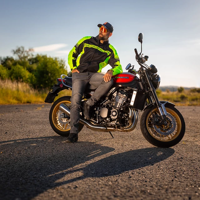 Letnia kurtka motocyklowa W-TEC Dexter - Czarno-zielony